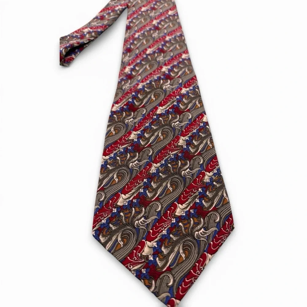 Alfani Italy Vintage Abstract Pattern Silk‎ Necktie